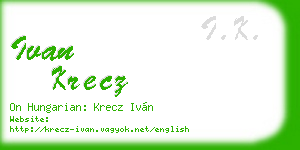 ivan krecz business card